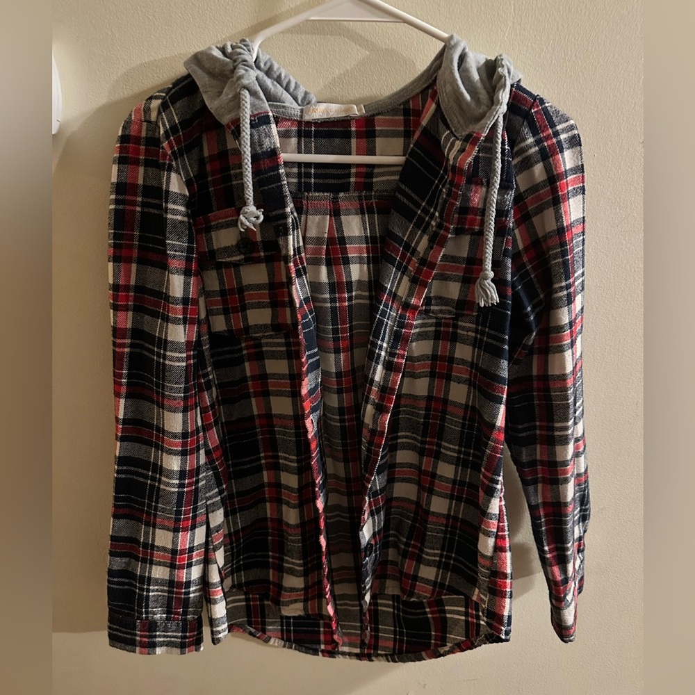 Flannel with hood